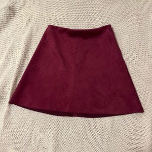 Zara womens skirt - purple velvet - size small